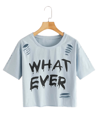 Letter Graphic Cut Out Tee | SHEIN USA