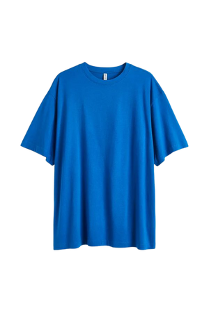 H&M+ Oversized T-shirt - Bright blue - Ladies | H&M US