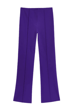 Purple high waist straight leg trousers | River Island