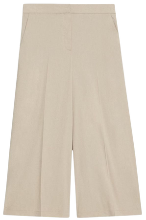 Good Linen Cropped Wide-Leg Pant | Theory