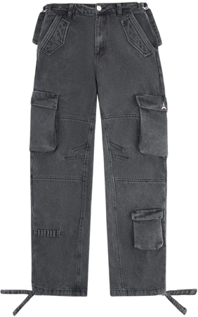 Mid Rise Cargo Pants - Washed Grey | Manière De Voir USA