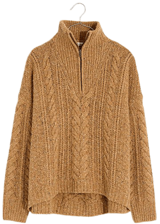 Rosebriar Cableknit Half-Zip Sweater