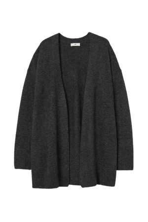 Knit Cardigan - Dark gray melange - Ladies | H&M US