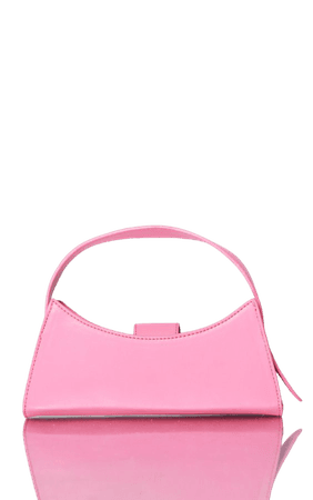 Bright Pink PU Curved Mini Bag - Mini Bags - Bags - Accessories | PrettyLittleThing USA