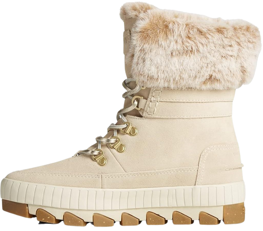 Amazon.com | Sperry Women's Torrent Winter Lace Up Snow Boot, Ivory, 8 | Snow Boots