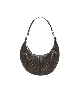 faded leather shoulder bag