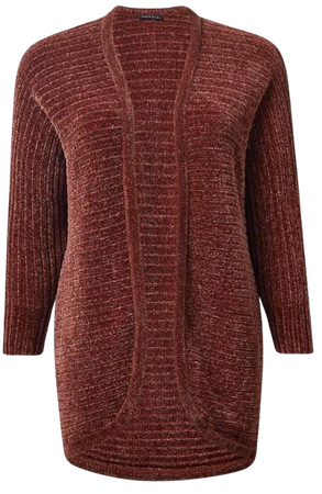 Chenille Cardigan Root Beer