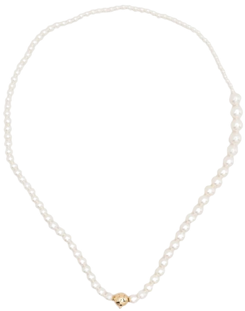 Sophie Bille Brahe 14kt White Gold Petite Peggy Pearl Necklace - Farfetch