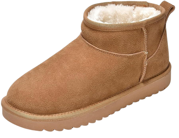 Amazon.com | Project Cloud Mini Platform Boots for Women - Ankle Boot Fur Lined Genuine Suede Cozy Platform + Memory Foam Insole Winter Boots - Ideal for Indoor & Outdoor Snow Boots (Hippy) | Snow Boots