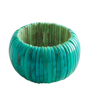 Simulated-Turquoise Wide Stretch Bracelet - Chico's
