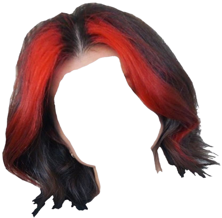 red streak hair