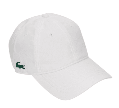 white lacoste cap hat