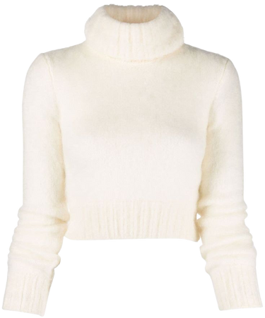 white turtleneck sweater