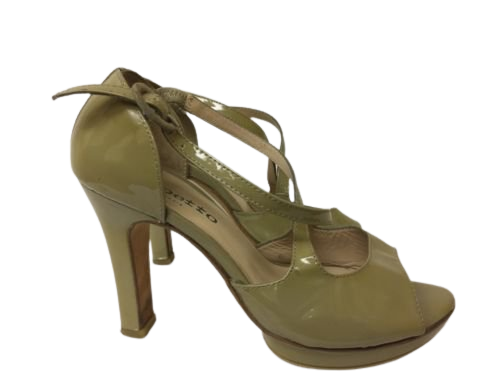 Repetto Paris Heels Women Strap Shoes Olive green heel leather shoes size 35 | eBay