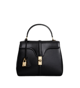 Small 16 Bag in Satinated Calfskin - Black - 188003BEY.38NO | CELINE