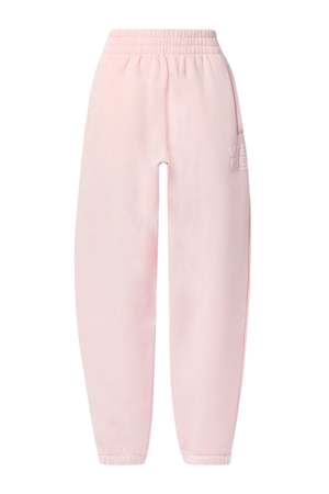 Pink Printed cotton-blend jersey track pants | alexanderwang.t | NET-A-PORTER