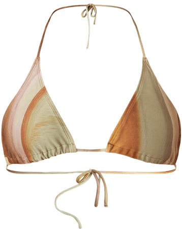 Multi Abstract Marble Print Bikini Top | PrettyLittleThing CA