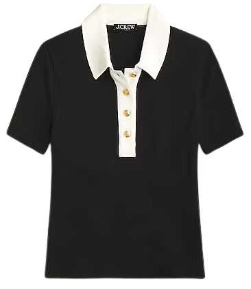 J.Crew: Vintage Rib Polo T-shirt For Women