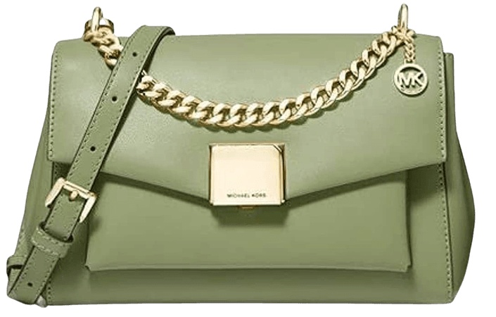 Michael Kors Lita Medium Leather Crossbody Bag (Light Sage): Handbags: Amazon.com