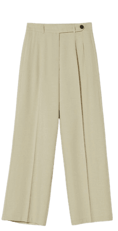 Wide-leg waistband pants - New - Woman | Bershka