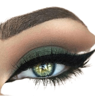 Green eye makeup and eyes - LadyStyle