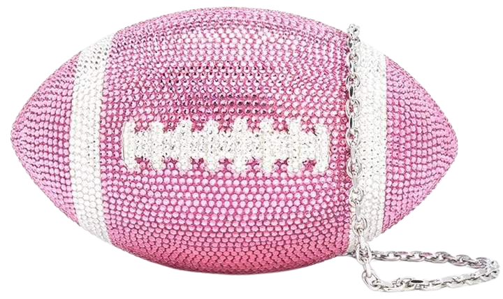 Couture Football crystal clutch