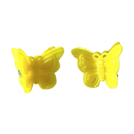super cute y2k yellow butterfly hair clips🦋🦋 pair... - Depop