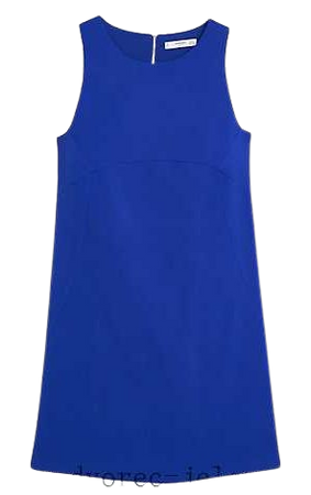Mango Sleeveless Shift Dress - Women s Clothing - 2082555 - Dresses - Bright Blue Round Neck Sleeveless 6084.jpg (475×475)