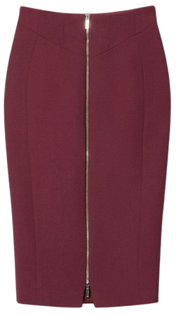 Compact Stretch Corset Waist Zip Front Pencil Skirt | Karen Millen