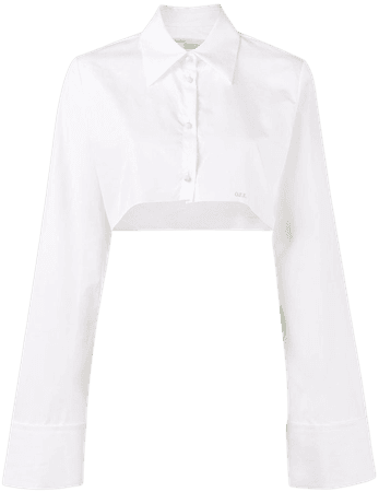 Off-White Cropped Buttoned Shirt - Farfetch
