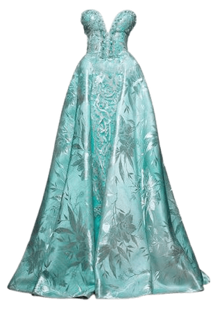 Turquoise Blue Gown (evening fantasy couture)