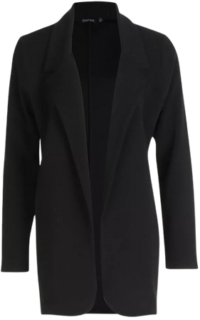Jersey Knit Crepe Fitted Blazer | boohoo