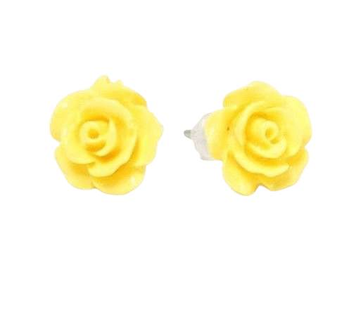 yellow rose earring - Google Search