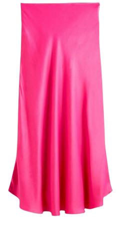 Satin Bias Midi Skirt - Watermelon Pink | Boden US