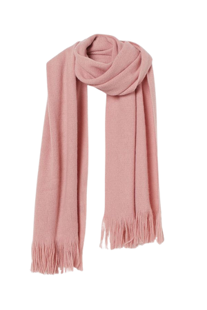 Scarf with Fringe - Pink