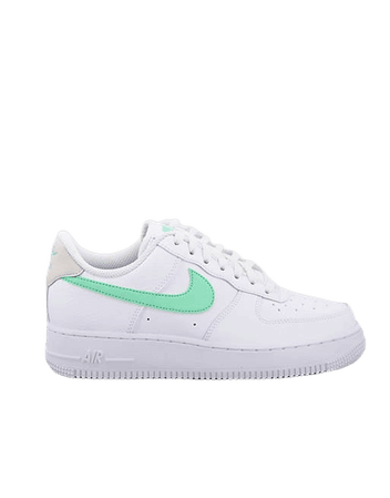 Nike Air Force 1 '07 sneakers in white and green glow | ASOS