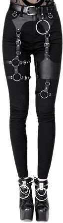 Black harness pants