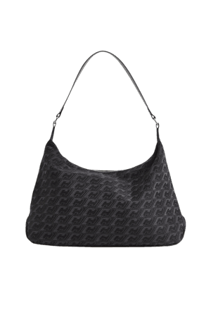 Jacquard-weave Shoulder Bag - Black/patterned - Ladies | H&M US