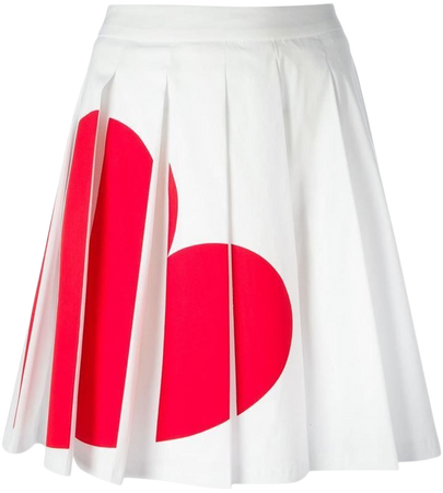 white skirt with red heart