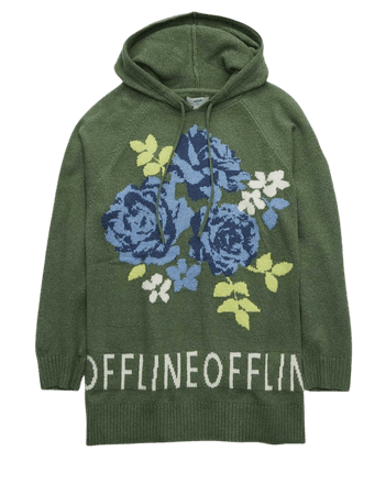 OFFLINE By Aerie Intarsia Sweater Hoodie