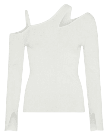 Asymmetric Cut Out Knit Jumper | Karen Millen