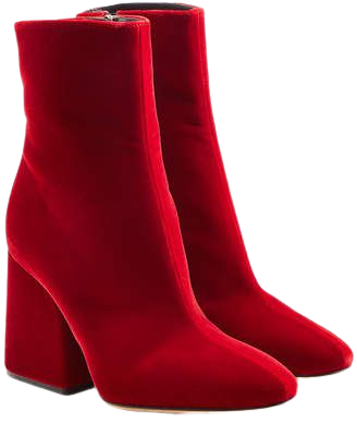 Red Velvet Boots