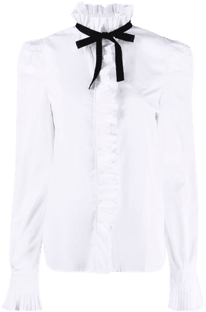 Philosophy Di Lorenzo Serafini ruffle-collar Cotton Shirt - Farfetch