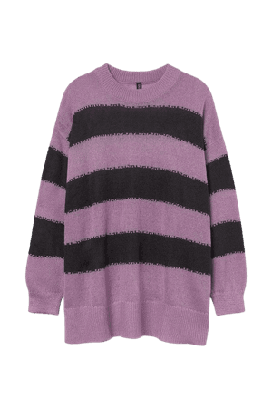 H&M+ Sweater - Purple/striped - Ladies | H&M US