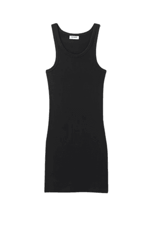 Tight Ribbed Mini Dress - Black - Weekday WW