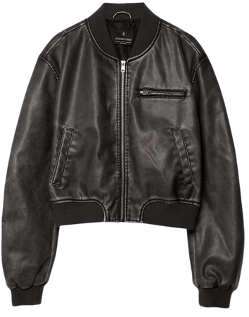 Faux leather bomber jacket - Women's See all | Stradivarius United States