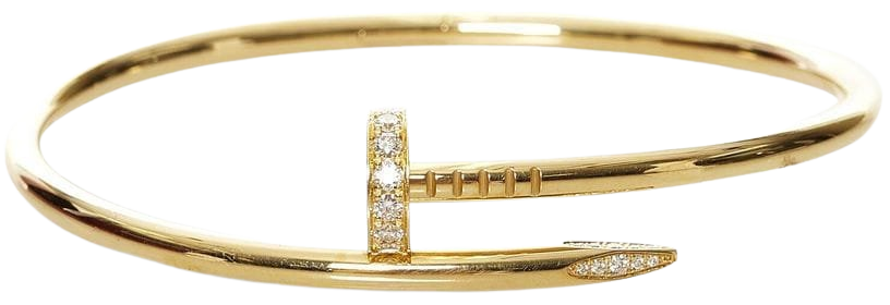 Cartier pre-owned 18kt Yellow Gold Juste Un Clou Diamond Bracelet - Farfetch