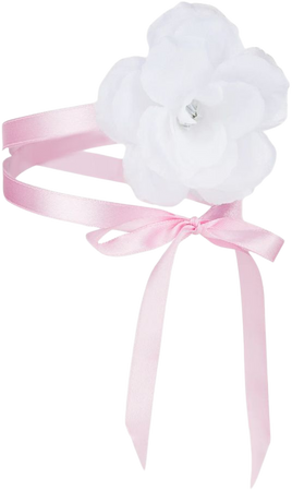 Rose Bow Choker Necklace - Pink – Dolls Kill