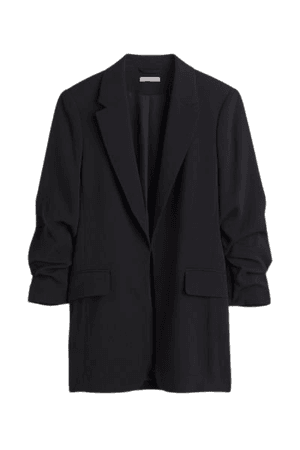 Gathered-sleeve Jacket - Black - Ladies | H&M US