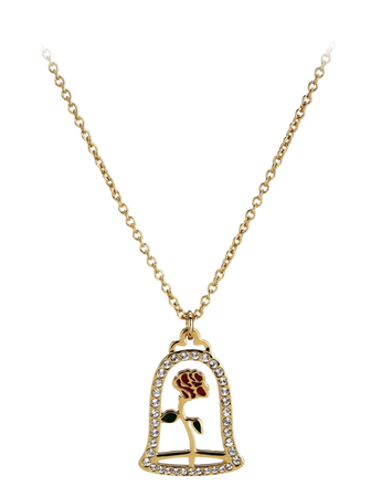 Beauty and the Beast Enchanted Rose Necklace by Arribas